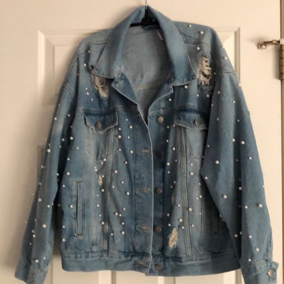 free people pearl denim jacket